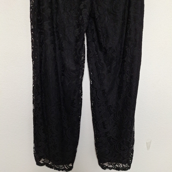 Collections Etc. Vintage Black Lace Whimsigoth Witchy Wide Leg Pants Size XXL - Picture 6 of 9